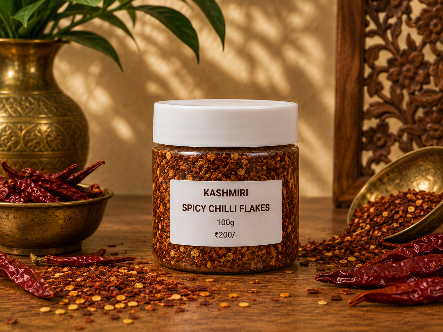 Kashmiri Spicy Chilli Flakes